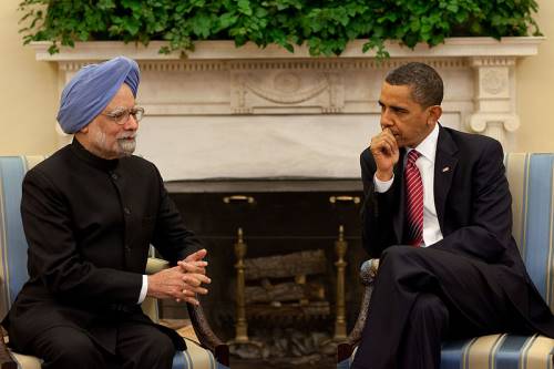 Manmohan Singh with US President Barack Obama