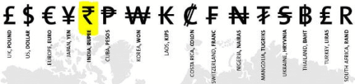 Rupee Symbol Compared To Other Currency Symbols