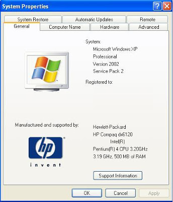 modifier les établissements système Windows enregistrés
