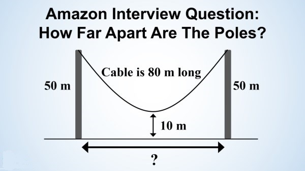 Amazon Interview Question - Distance between poles